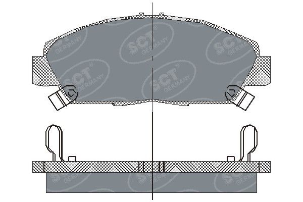 SCT GERMANY Комплект тормозных колодок, дисковый тормоз SP 203 PR